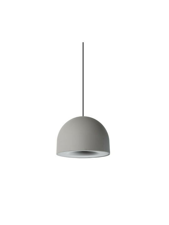 VK Lighting VK/04392/PE/G Μοντέρνο Κρεμαστό Φωτιστικό Μονόφωτο με Ντουί E27 σε Γκρι Χρώμα